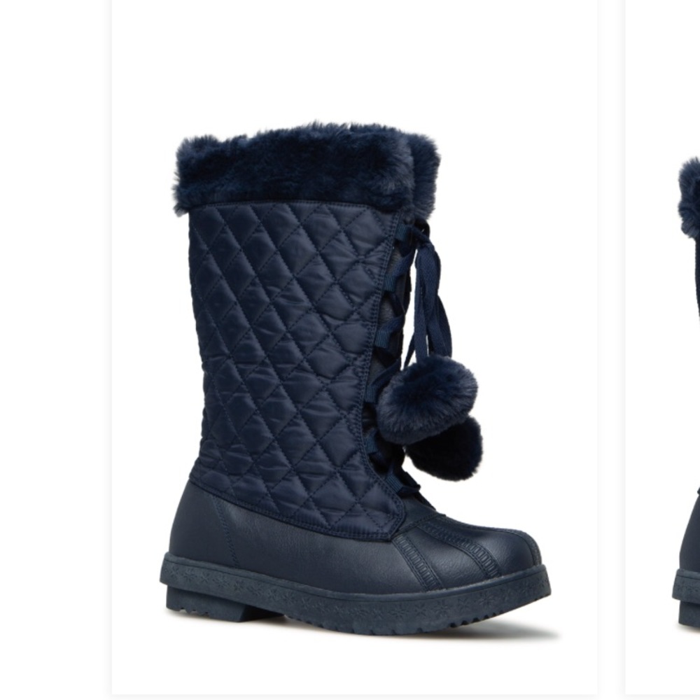 Shoedazzle navy blue snow boots